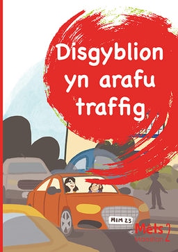 Disgyblion yn arafu traffig